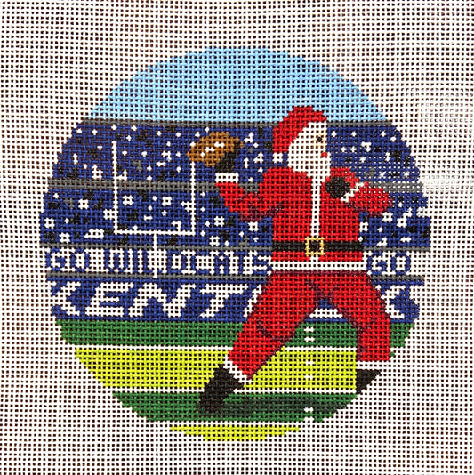 Kentucky Wildcats Football Sporty Santa Ornament