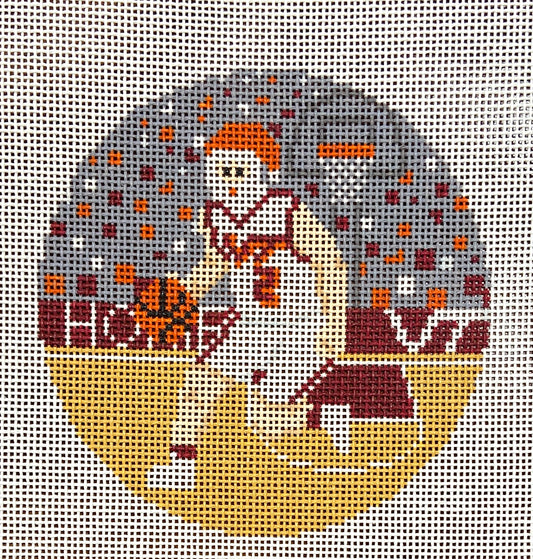 Virginia Tech Hokies Basketball Sporty Santa Ornament