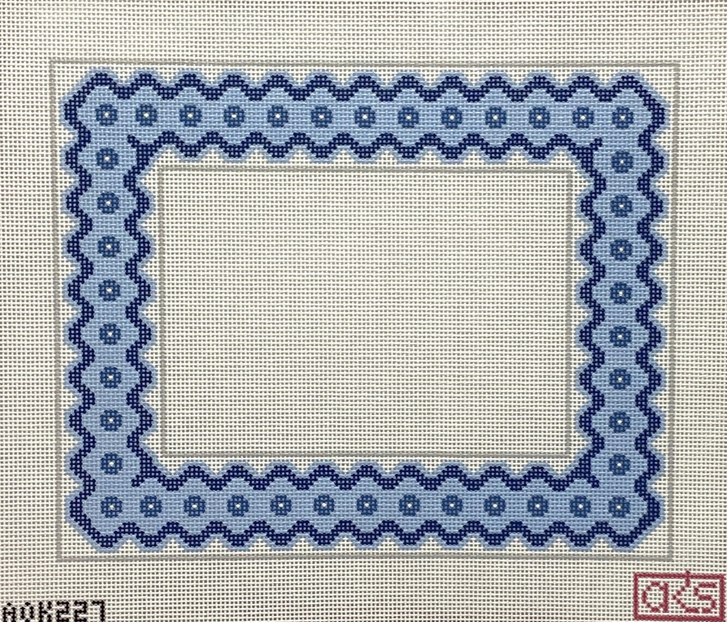 Ric Rac Picture Frame - Blue 5x7"