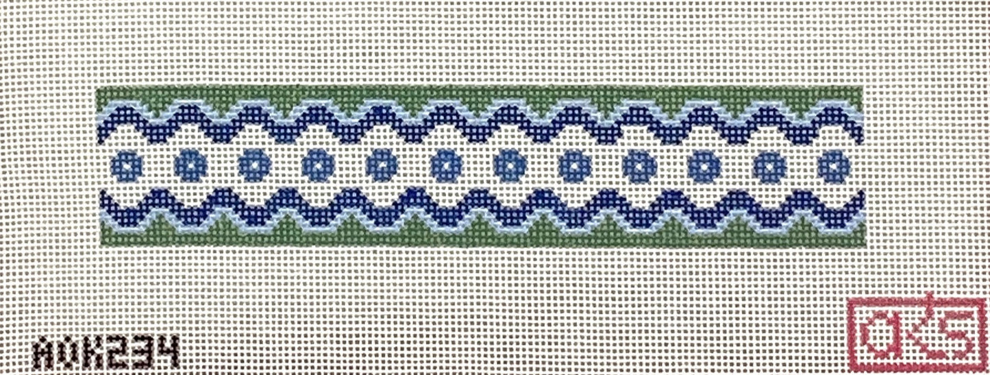 Ric Rac Key Fob - Blue and Green
