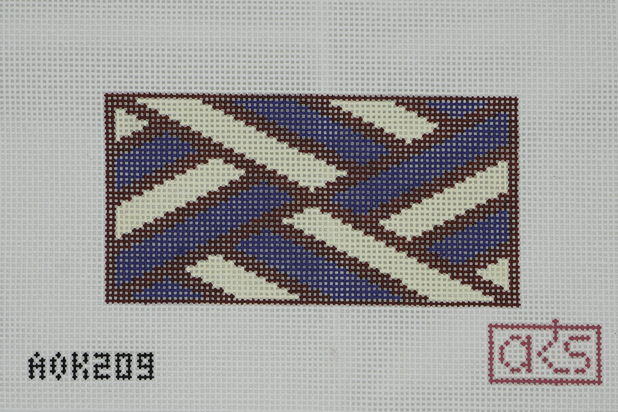 Chippendale Wallet Insert Burgundy and Blue