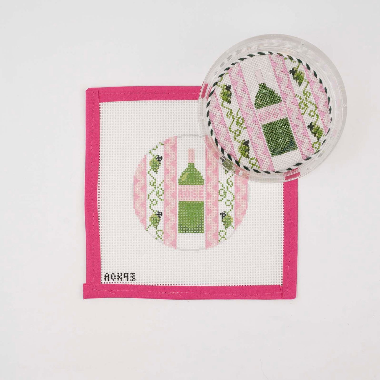 A Bottle of Rosé Wine Coaster