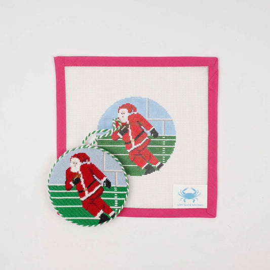 Sporty Santa Ornament - Football Santa