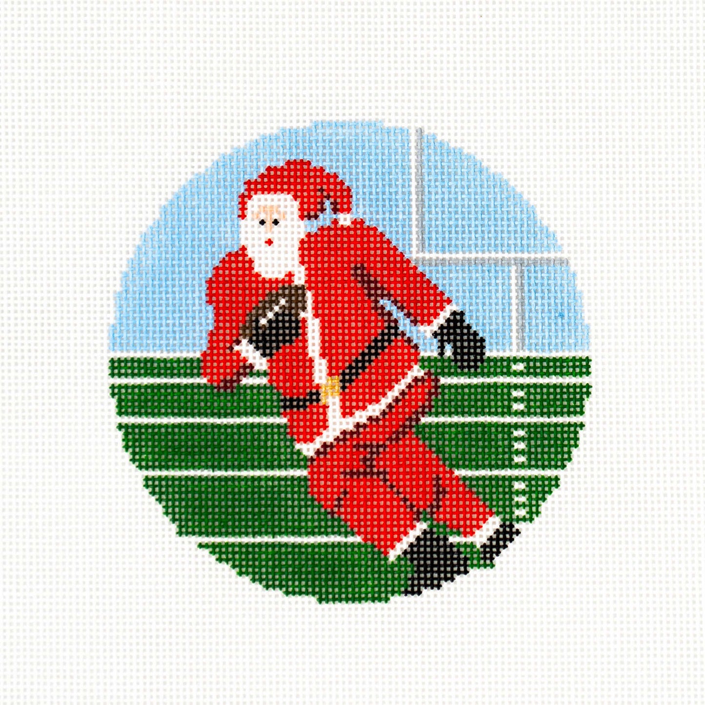 Sporty Santa Ornament - Football Santa