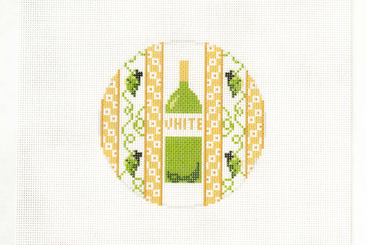 A Bottle of White Wine Coaster