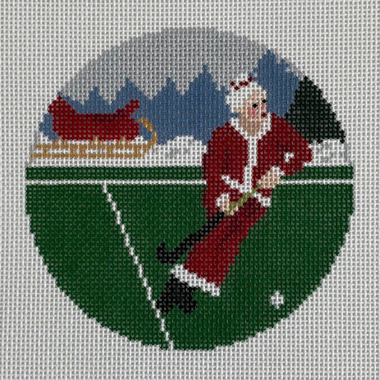 Sporty Mrs. Claus Ornament - Field Hockey