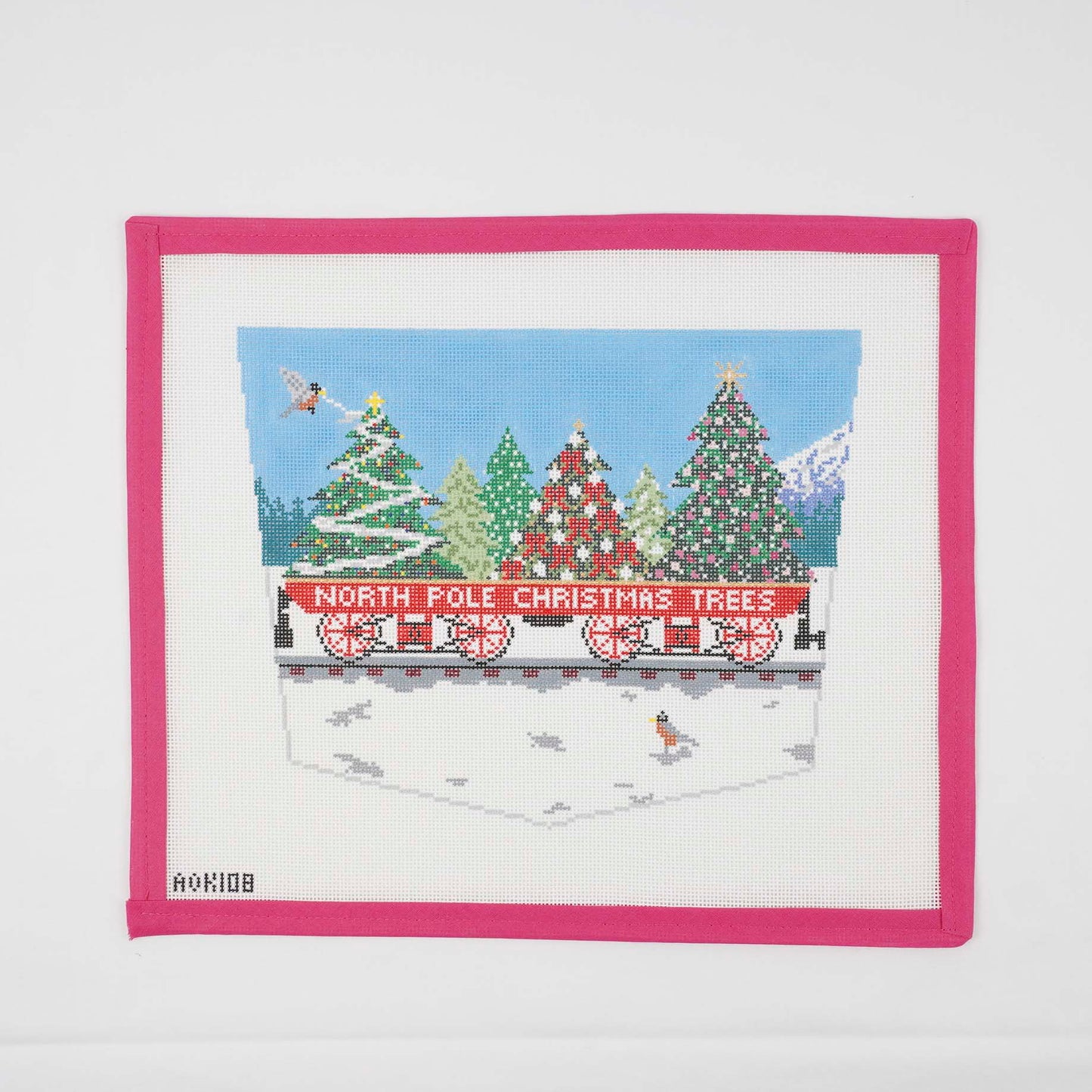North Pole Christmas Trees Stocking Cuff