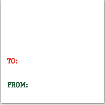 Skiing Santa Gift Tags