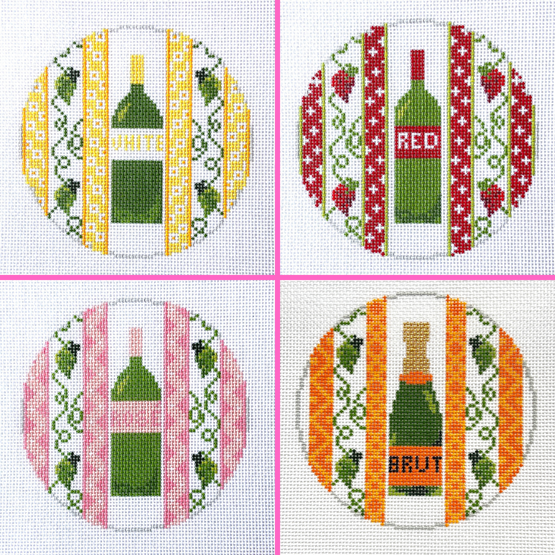 A Bottle of Rosé Wine Coaster