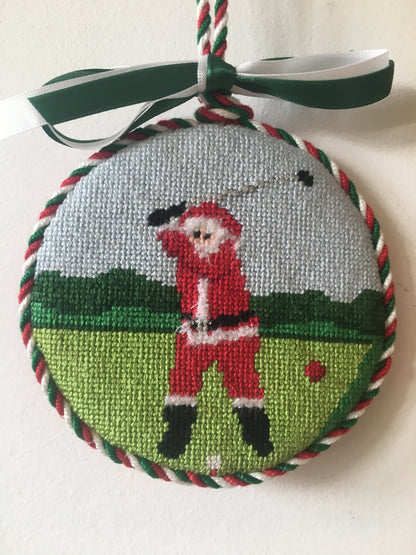 Sporty Santa Ornament - Golfing Santa