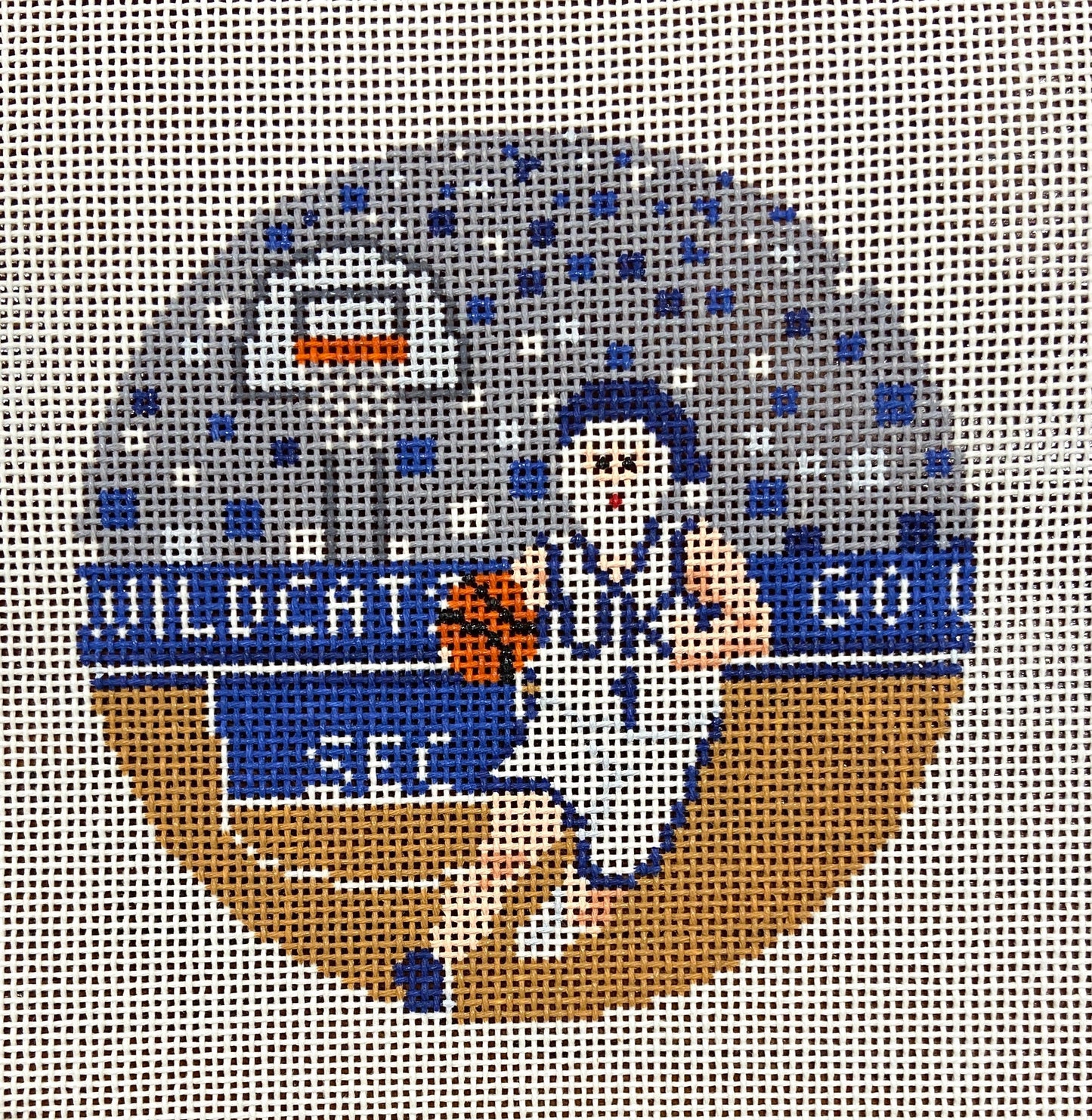 Kentucky Basketball Sporty Santa Ornament