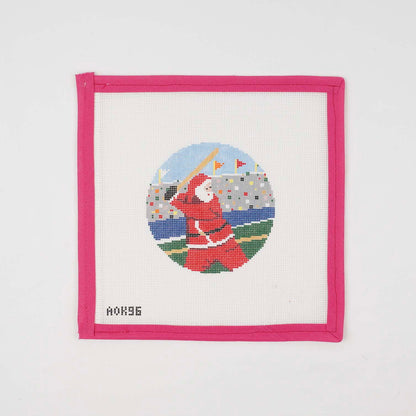 Sporty Santa Ornament - Baseball Santa