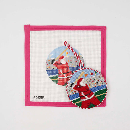 Sporty Santa Ornament - Baseball Santa