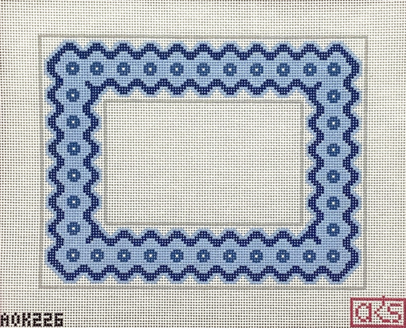 Ric Rac Picture Frame - Blue 4x6"