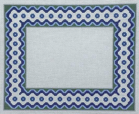 Ric Rac Picture Frame - Blue and Green 5x7"