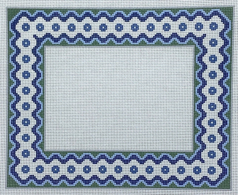 Ric Rac Picture Frame - Blue and Green 5x7