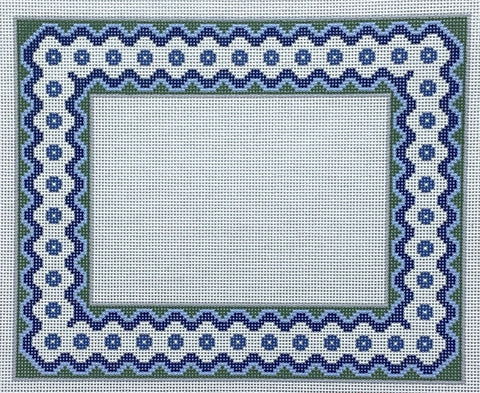 Ric Rac Picture Frame - Blue and Green 4x6