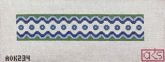 Ric Rac Key Fob - Blue and Green