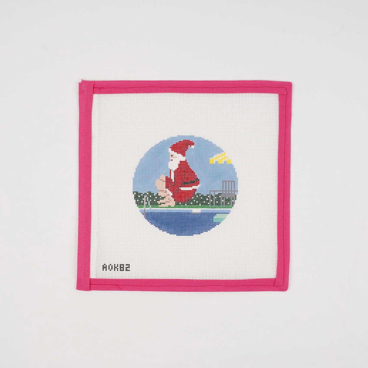 Sporty Santa Ornament - Cannonball Santa!