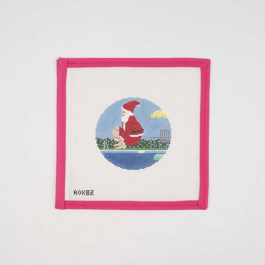 Sporty Santa Ornament - Cannonball Santa!