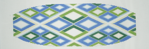 Green and Blue Geometric Cummerbund