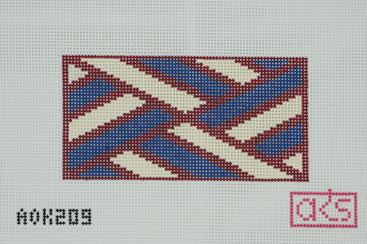 Chippendale Wallet Insert Burgundy and Blue