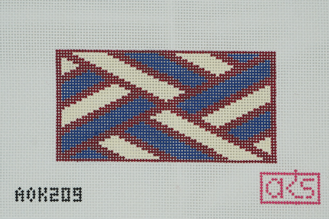 Chippendale Wallet Insert Burgundy and Blue