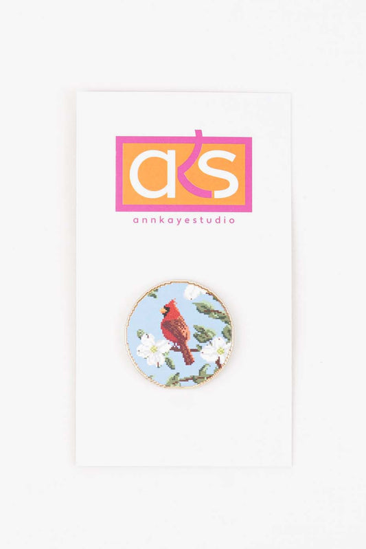 Cardinal in a Dogwood Needleminder