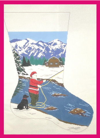 Fly Fishing Santa Stocking