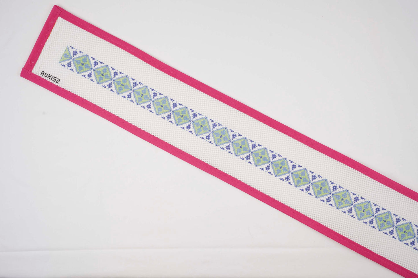 Green and Blue Geometric Belt