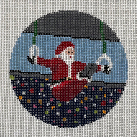 Sporty Santa Ornament - Gymnast Santa