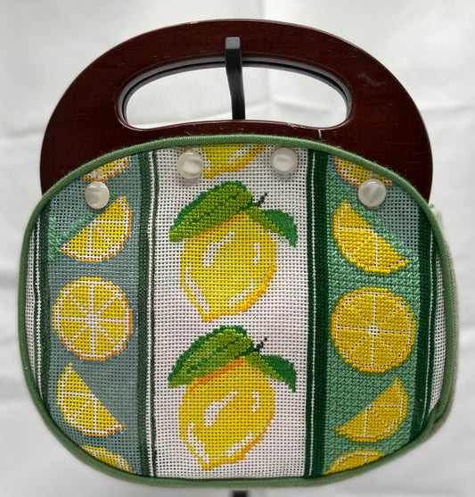 Needlepoint Bermuda Bag Cover - Lemon Twist