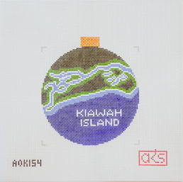 Kiawah Island Map Ornament