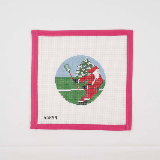 Sporty Santa Ornament - Lacrosse Santa