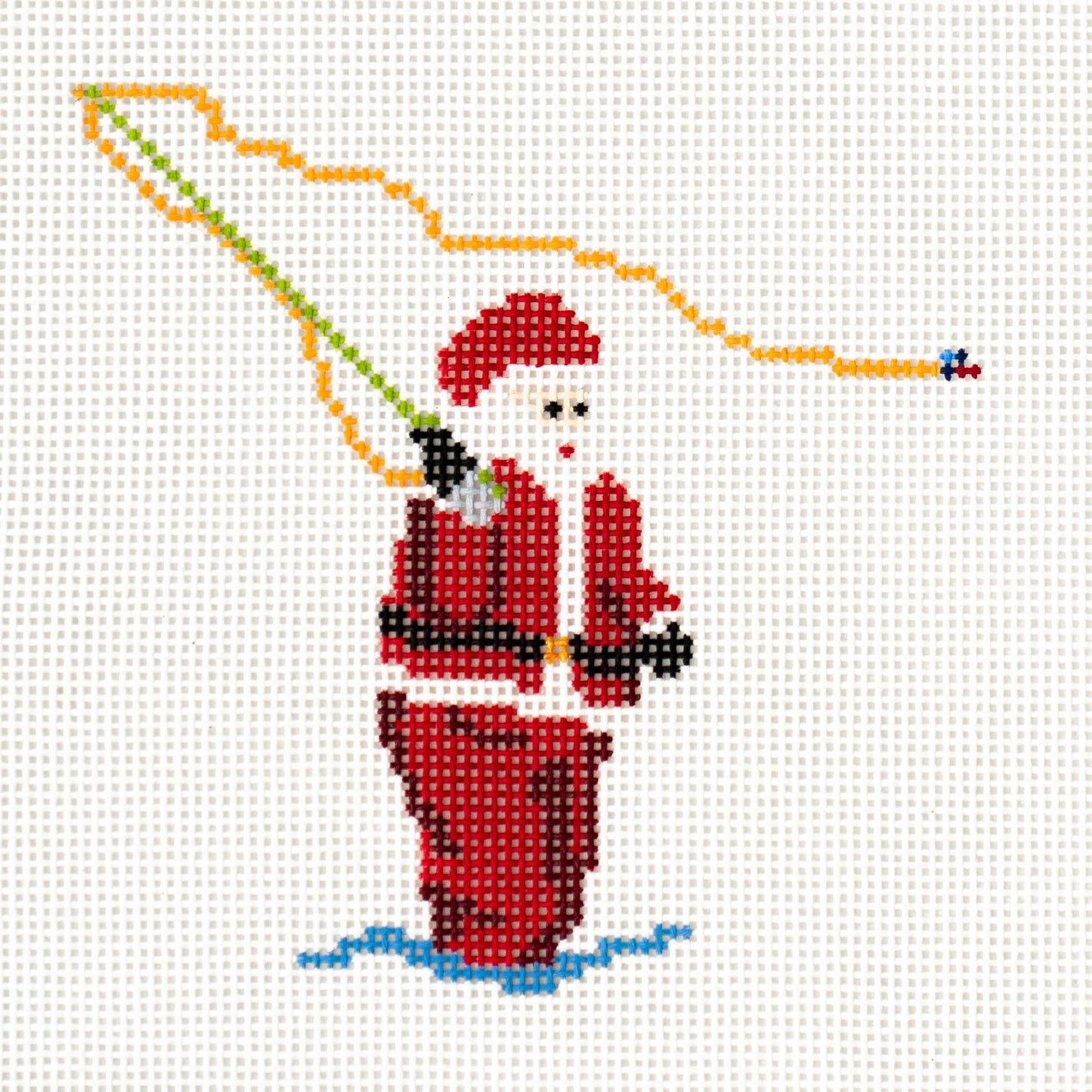 Sporty Santa on 13 Mesh - Fly Fishing Santa