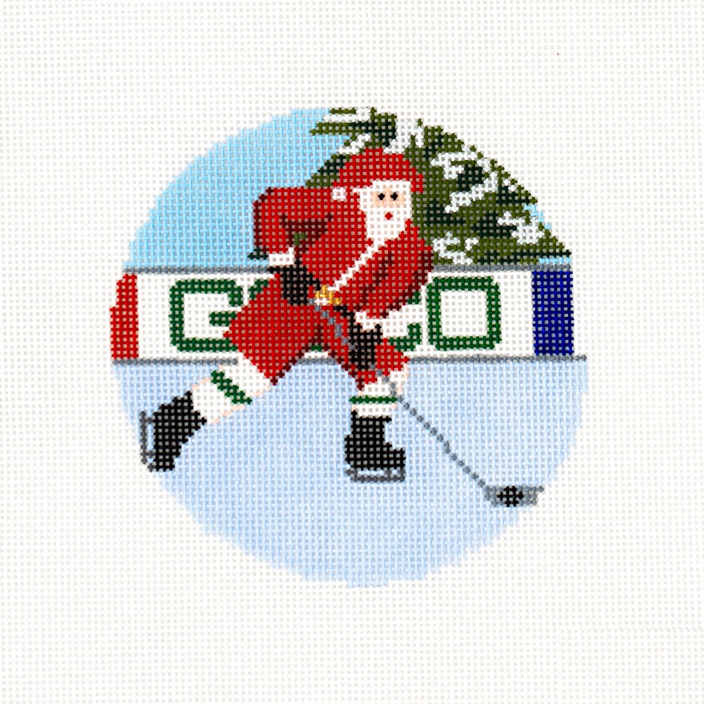Sporty Santa Ornament - Ice Hockey Santa