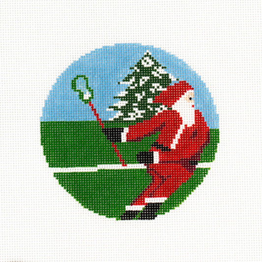 Sporty Santa Ornament - Lacrosse Santa