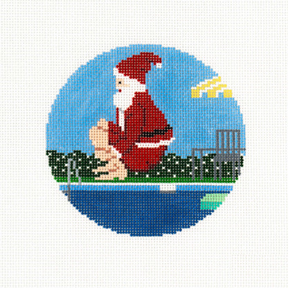 Sporty Santa Ornament - Cannonball Santa!