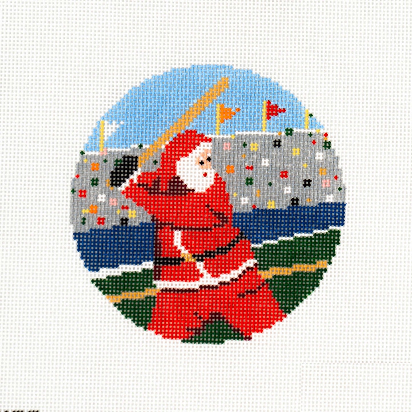 Sporty Santa Ornament - Baseball Santa