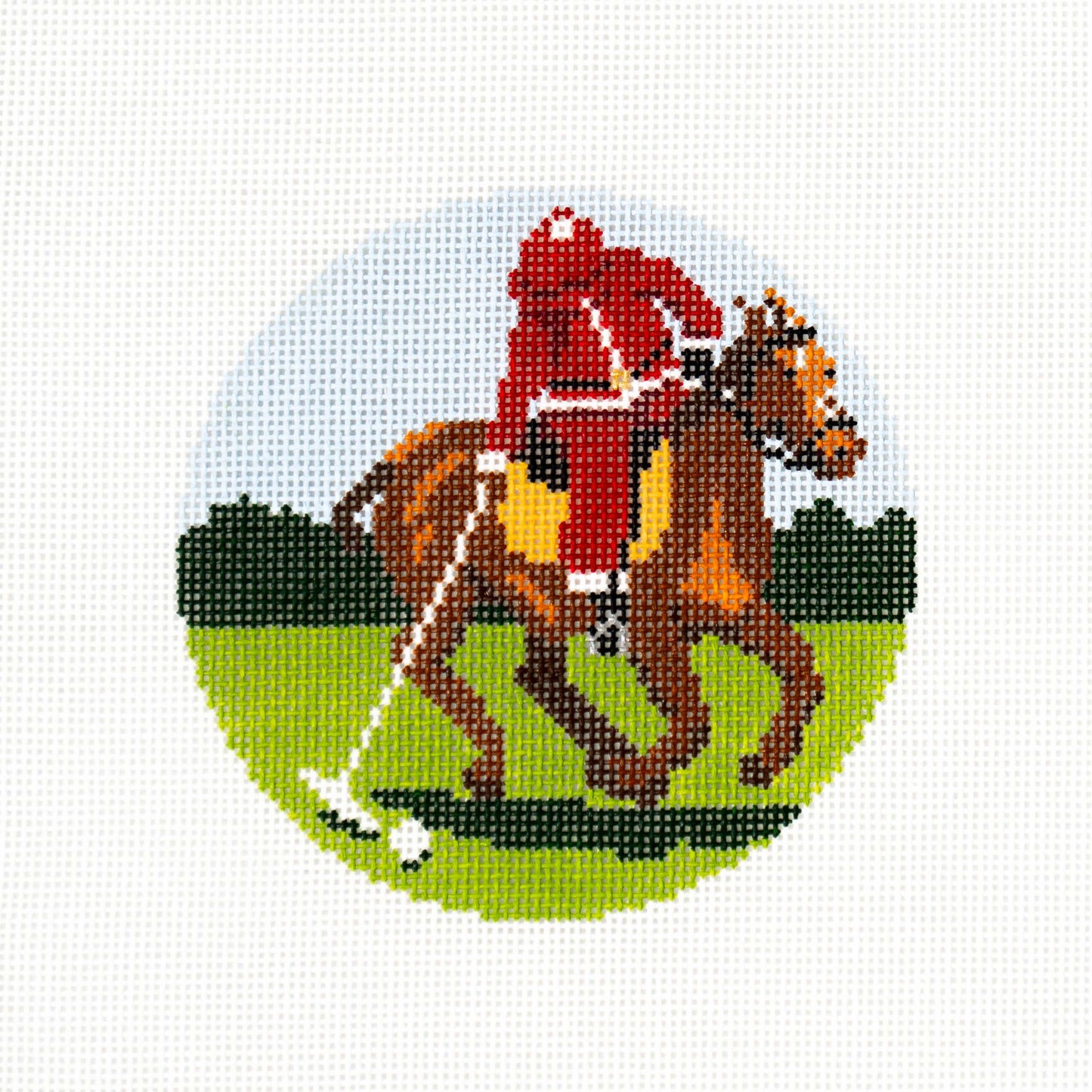 Sporty Santa Ornament - Polo Player