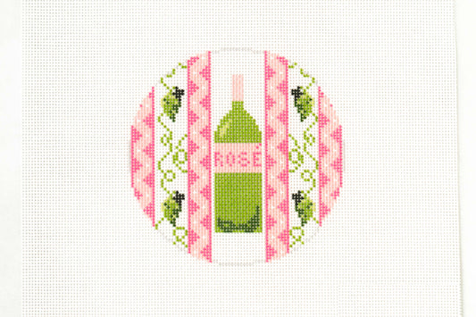 A Bottle of Rosé Wine Coaster