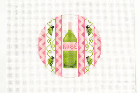 A Bottle of Rosé Wine Coaster