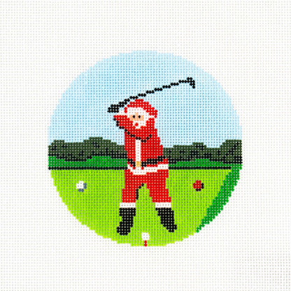 Sporty Santa Ornament - Golfing Santa