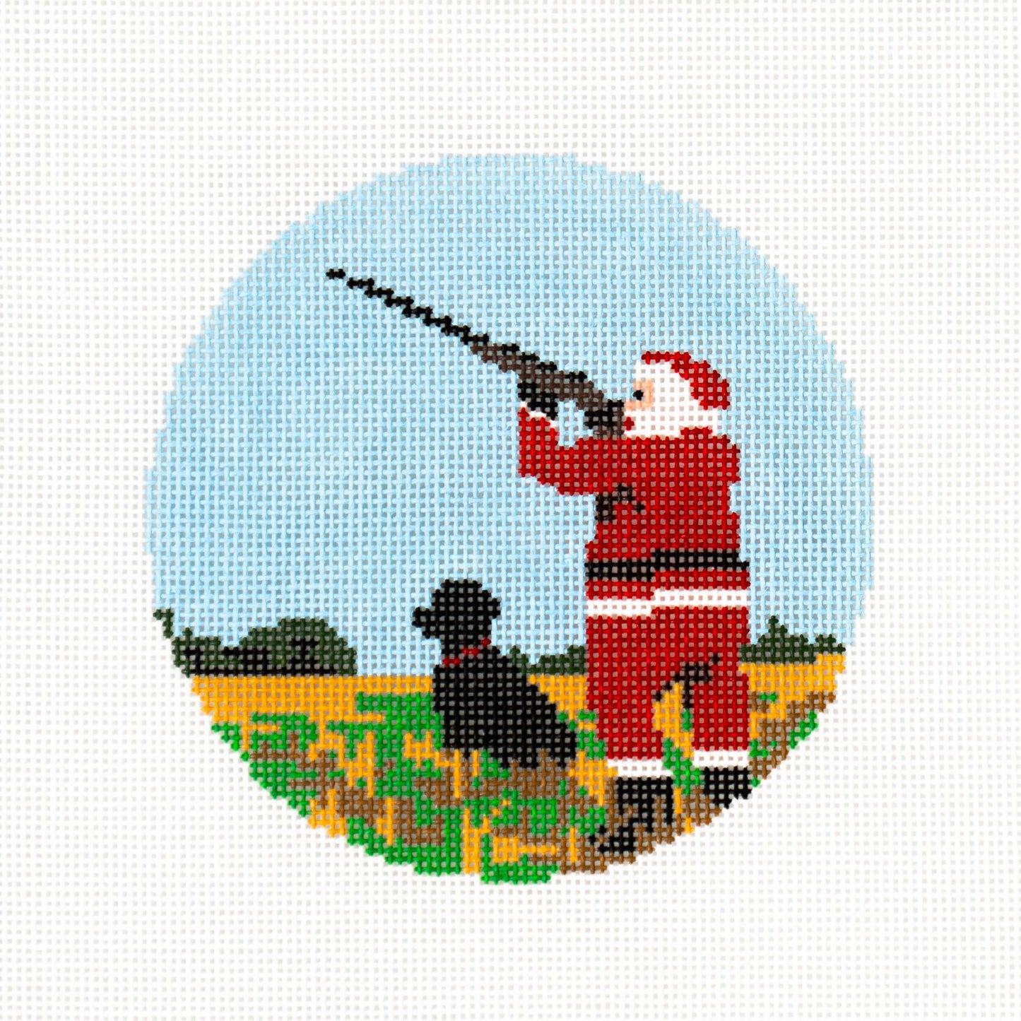 Sporty Santa Ornament - Skeet Shooting Santa