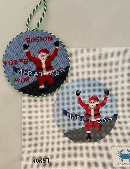 Sporty Santa Ornament - Marathon Santa