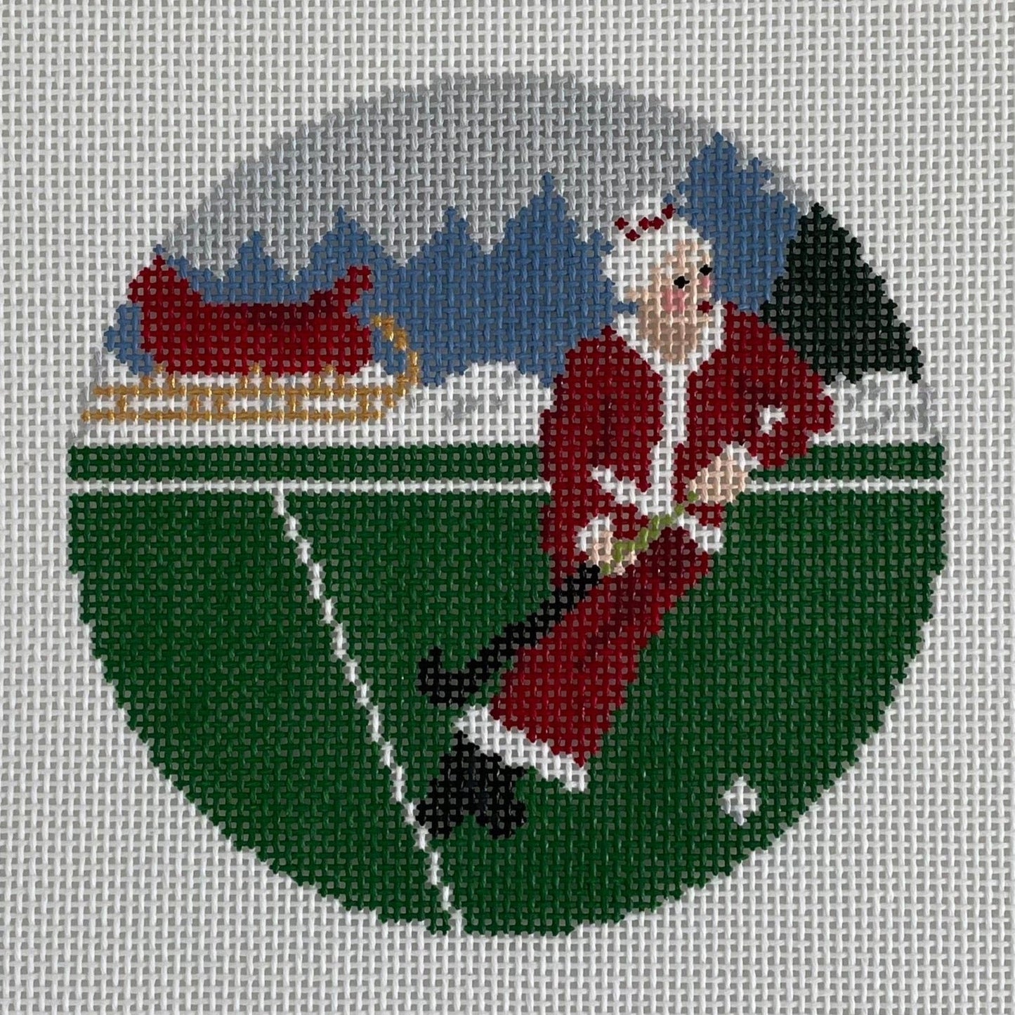 Sporty Mrs. Claus Ornament - Field Hockey