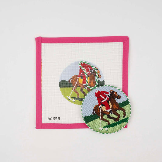 Sporty Santa Ornament - Polo Player