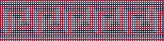 Red and Blue Greek Key Belt