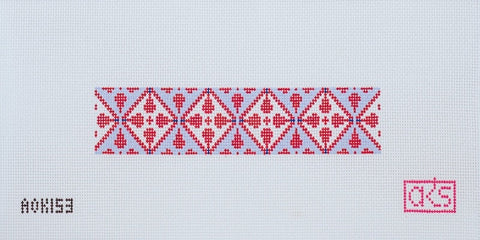 Red, White, and Light Blue Key Fob