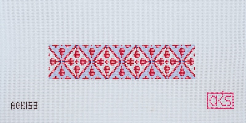 Red, White, and Light Blue Key Fob